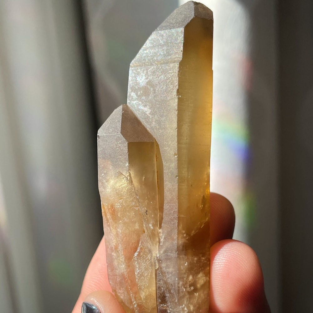 Natural Zambian Citrine Twin Crystal
